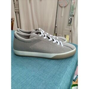 Rothy's Lace Up Sneakers NEW size 10.5 medium width "Storm" light gray $169 MSRP